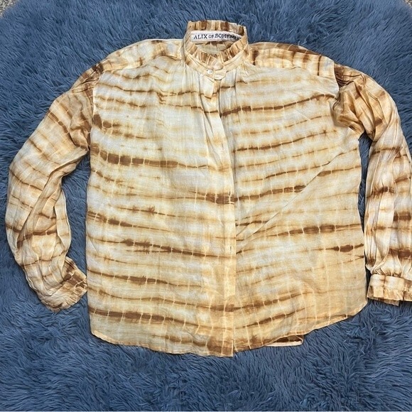 Alix of Bohemia Poet Sunrise Shibori Blouse Size S - Picture 4 of 7